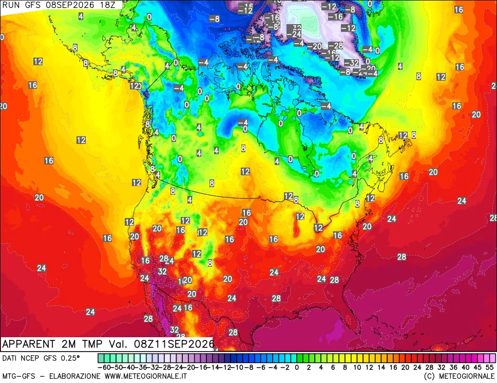 mappa Temp percepita