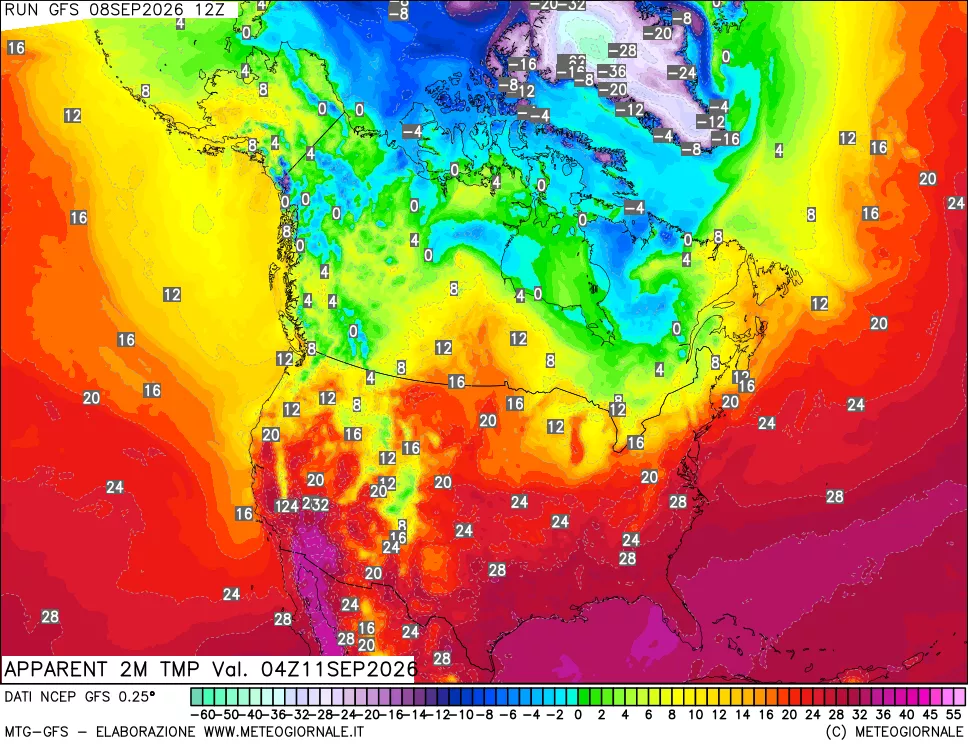 mappa Temp percepita
