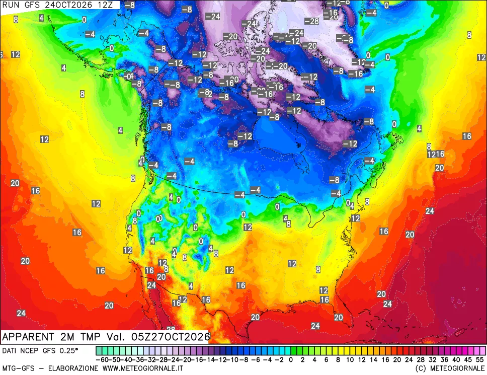 mappa Temp percepita