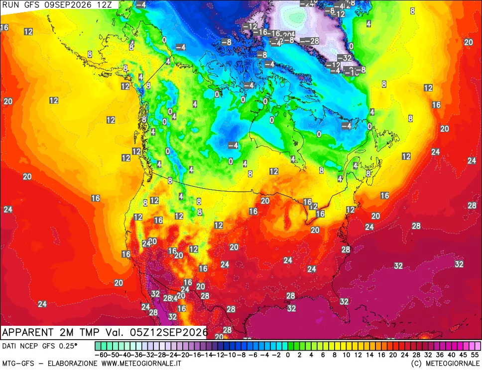 mappa Temp percepita