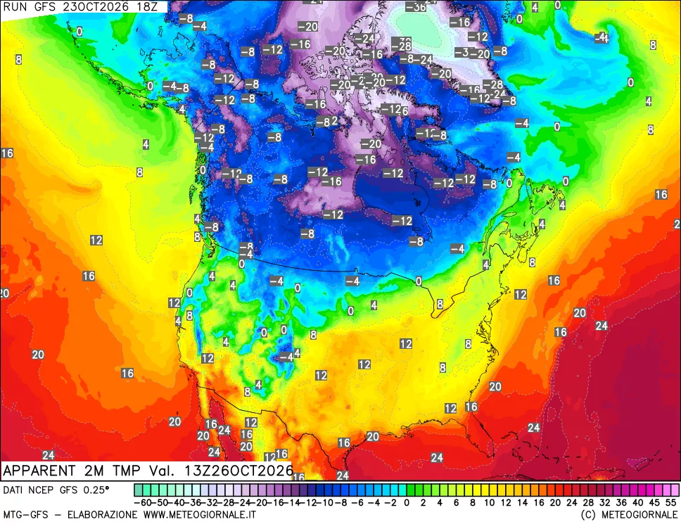 mappa Temp percepita