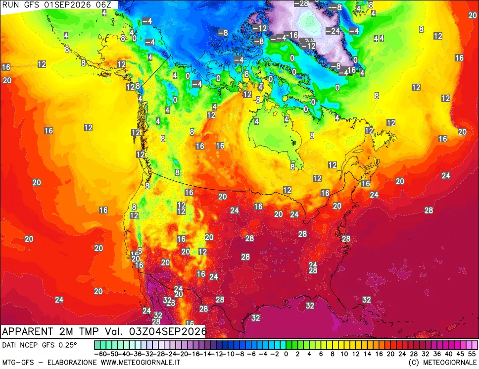 mappa Temp percepita