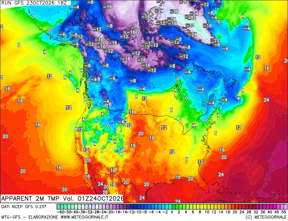mappa Temp percepita