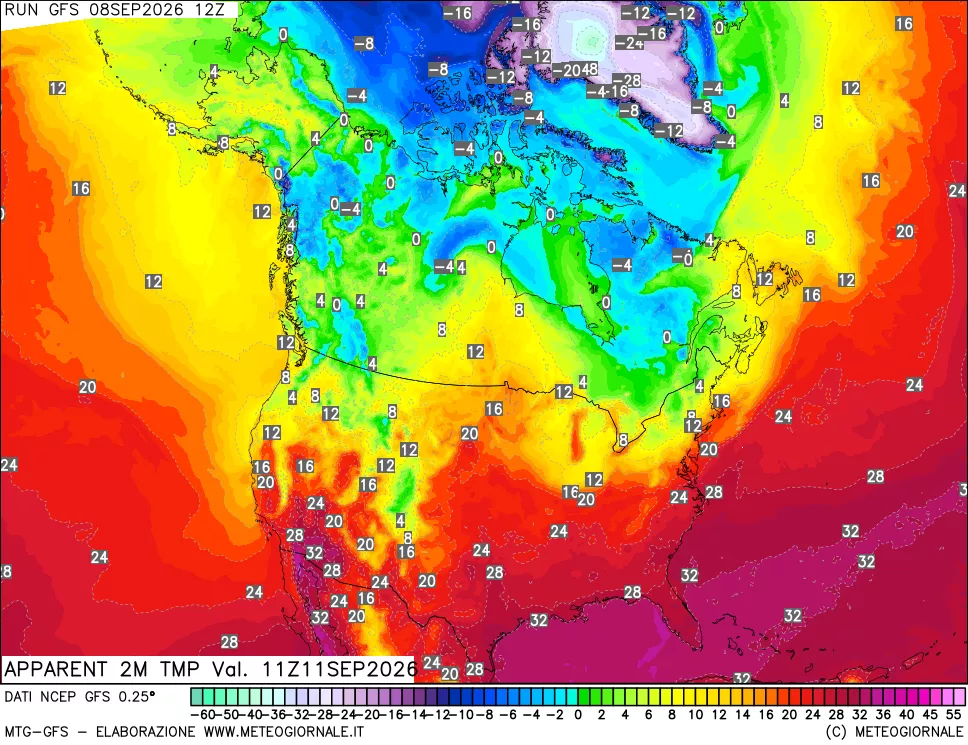 mappa Temp percepita