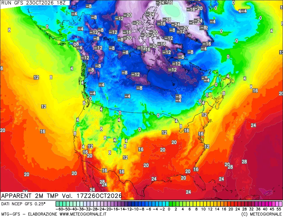 mappa Temp percepita