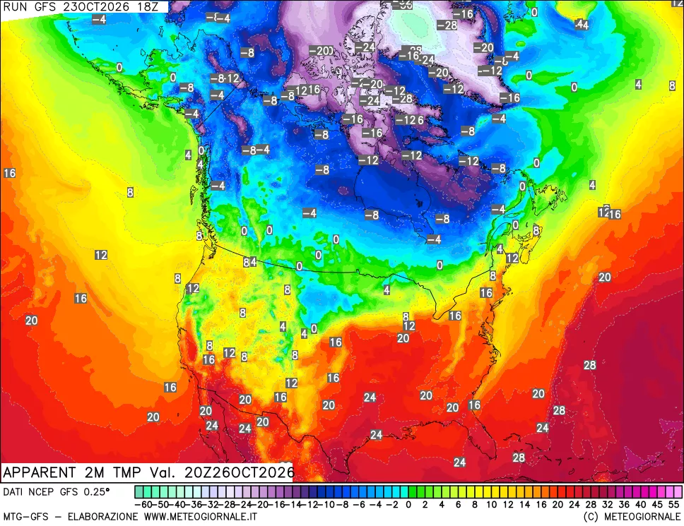 mappa Temp percepita