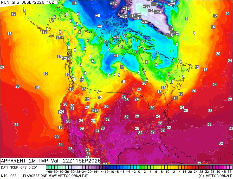 mappa Temp percepita