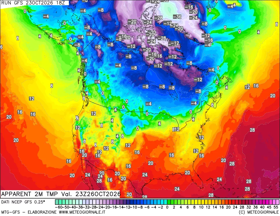 mappa Temp percepita