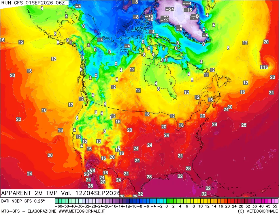 mappa Temp percepita