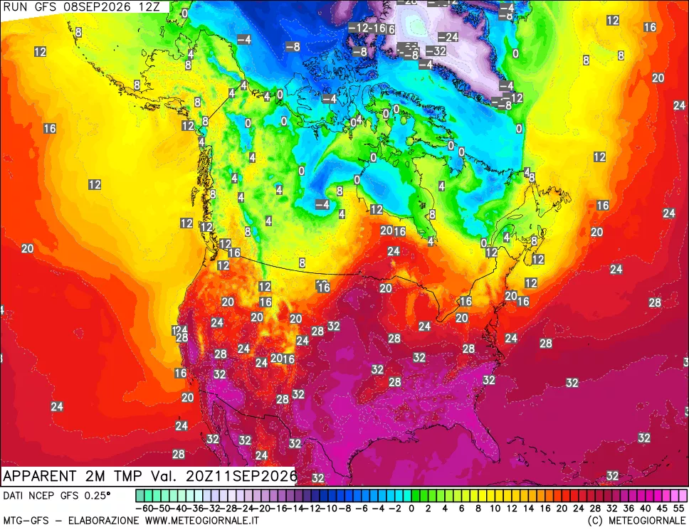 mappa Temp percepita