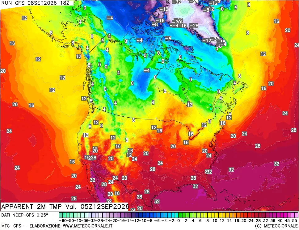 mappa Temp percepita
