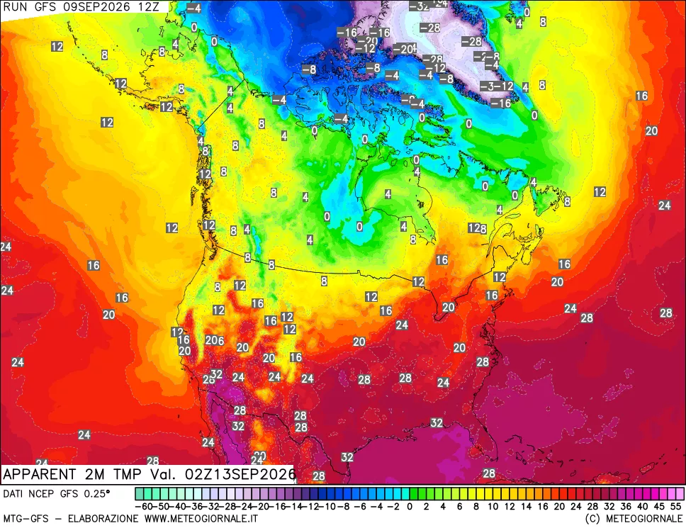 mappa Temp percepita
