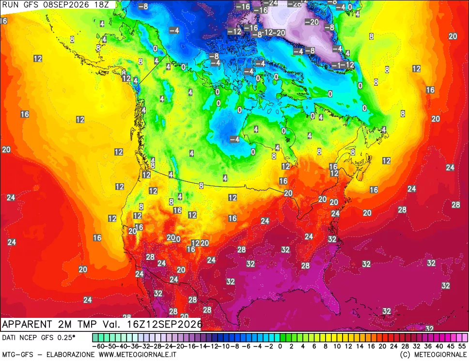 mappa Temp percepita
