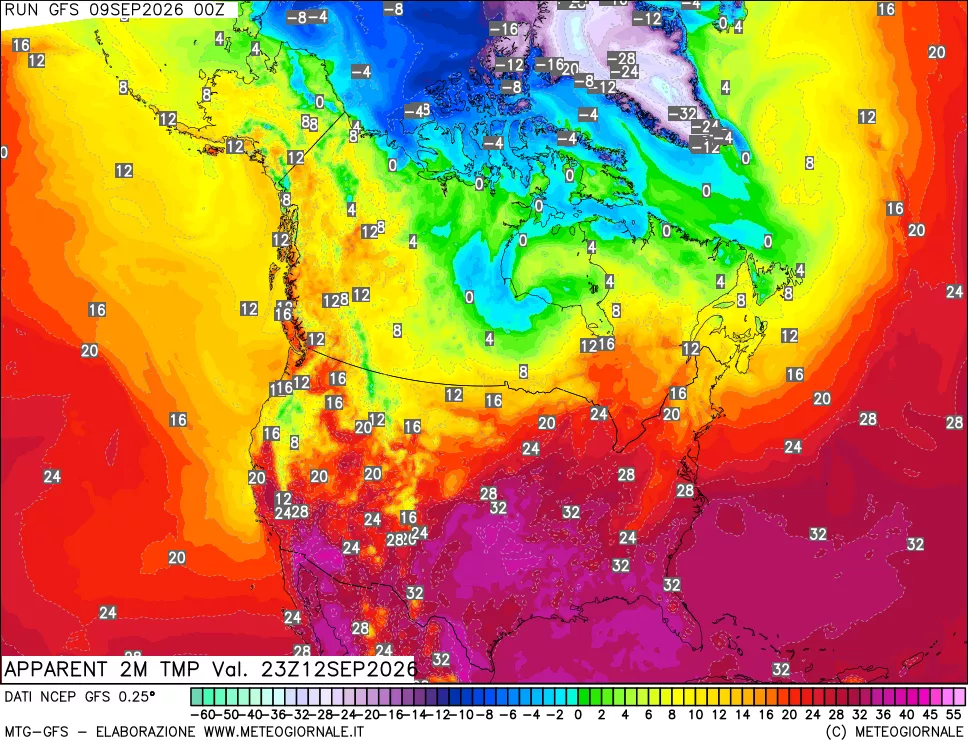 mappa Temp percepita