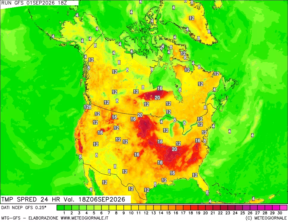 mappa Dif. TMax-TMin 24 ore