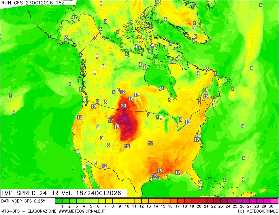 mappa Dif. TMax-TMin 24 ore