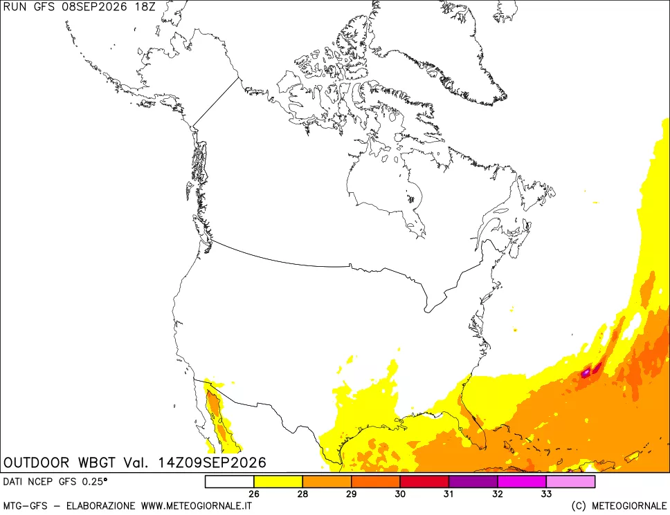 mappa Outdoor Wet Bulb Globe Temperature