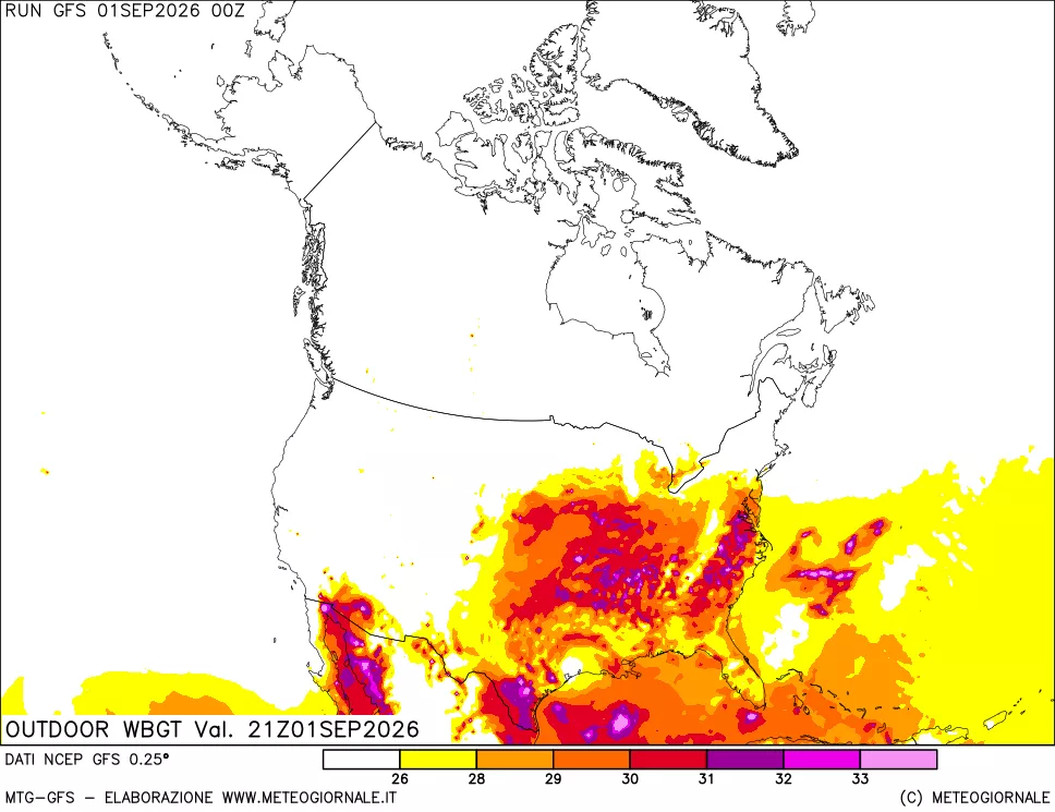 mappa Outdoor Wet Bulb Globe Temperature