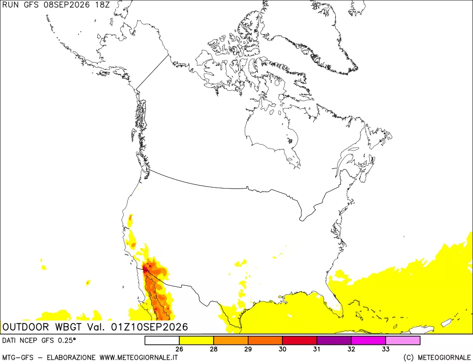 mappa Outdoor Wet Bulb Globe Temperature