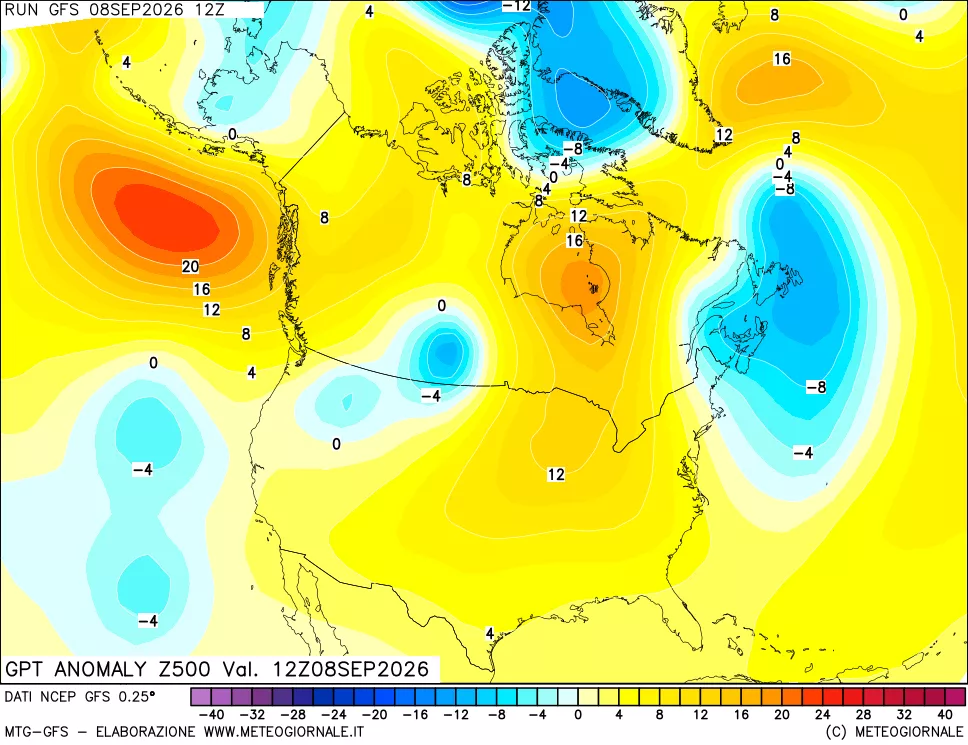 mappa 500 hPa GPT Anomaly vs Cli.No 1981-2010