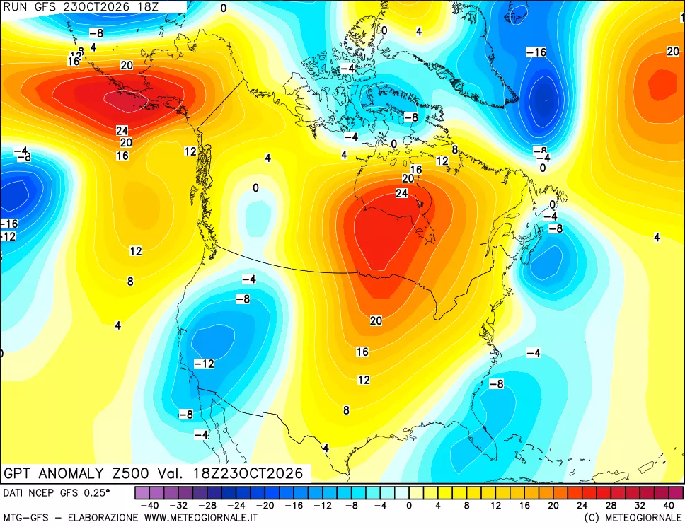 mappa 500 hPa GPT Anomaly vs Cli.No 1981-2010