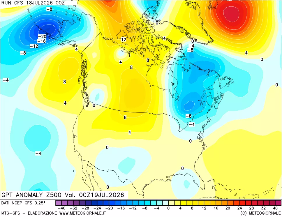 mappa 500 hPa GPT Anomaly vs Cli.No 1981-2010