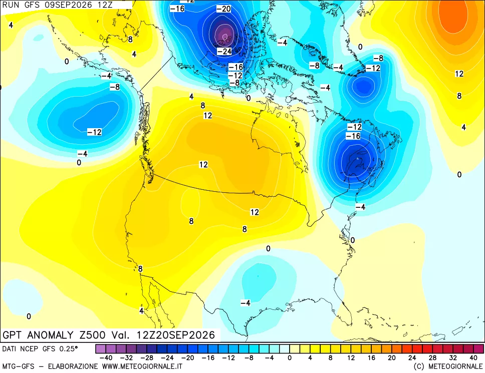 mappa 500 hPa GPT Anomaly vs Cli.No 1981-2010