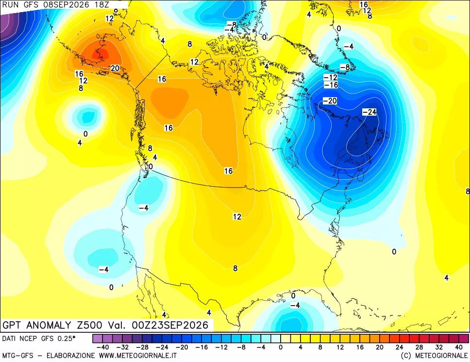 mappa 500 hPa GPT Anomaly vs Cli.No 1981-2010