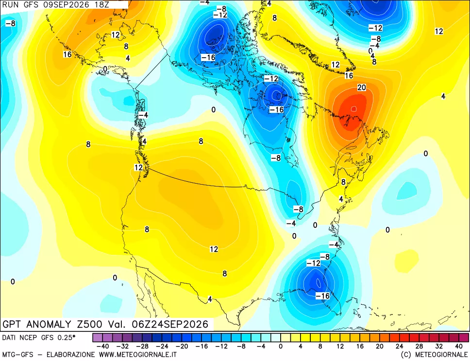 mappa 500 hPa GPT Anomaly vs Cli.No 1981-2010