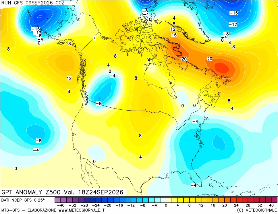 mappa 500 hPa GPT Anomaly vs Cli.No 1981-2010