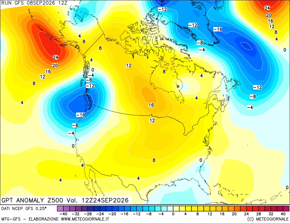 mappa 500 hPa GPT Anomaly vs Cli.No 1981-2010