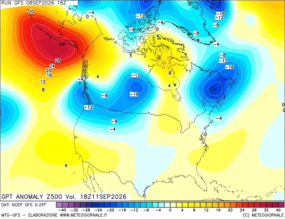 mappa 500 hPa GPT Anomaly vs Cli.No 1981-2010