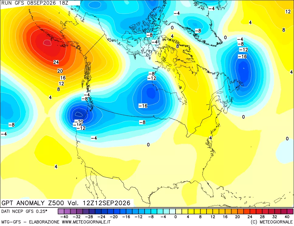 mappa 500 hPa GPT Anomaly vs Cli.No 1981-2010