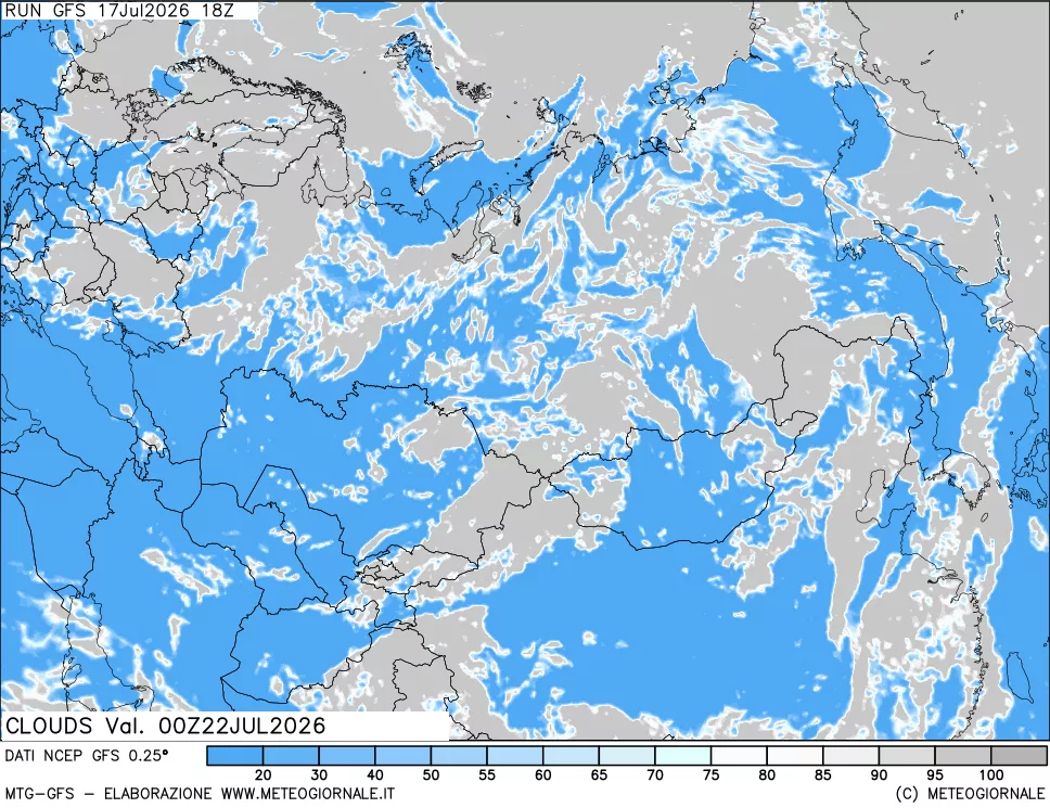 mappa Nuvolosità totale