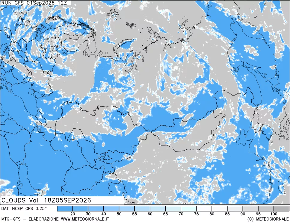 mappa Nuvolosità totale