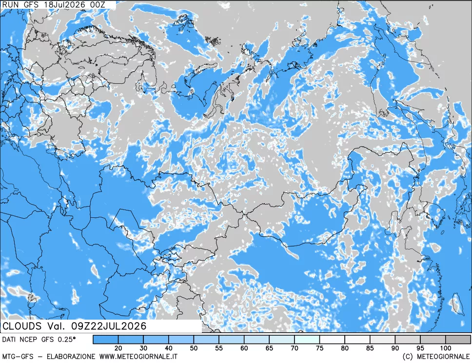 mappa Nuvolosità totale