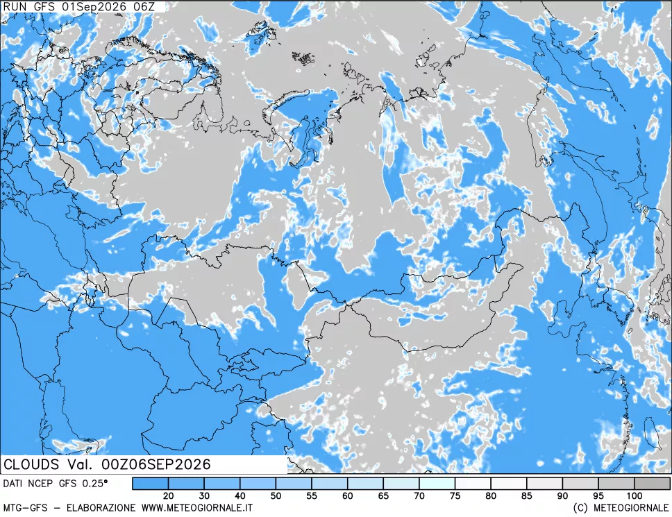 mappa Nuvolosità totale