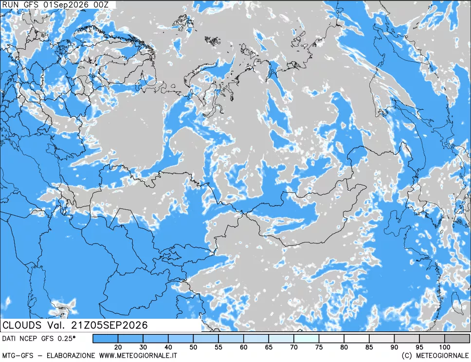 mappa Nuvolosità totale