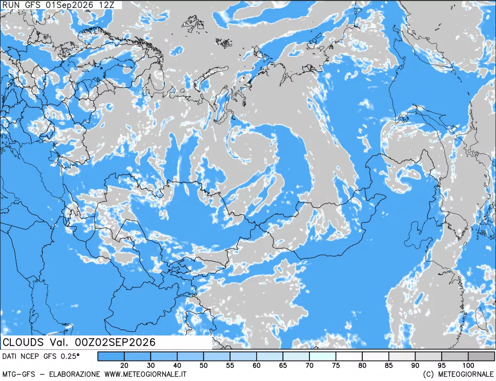 mappa Nuvolosità totale