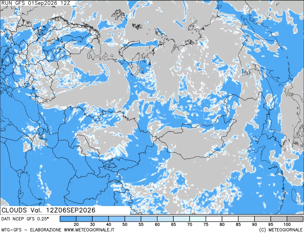 mappa Nuvolosità totale