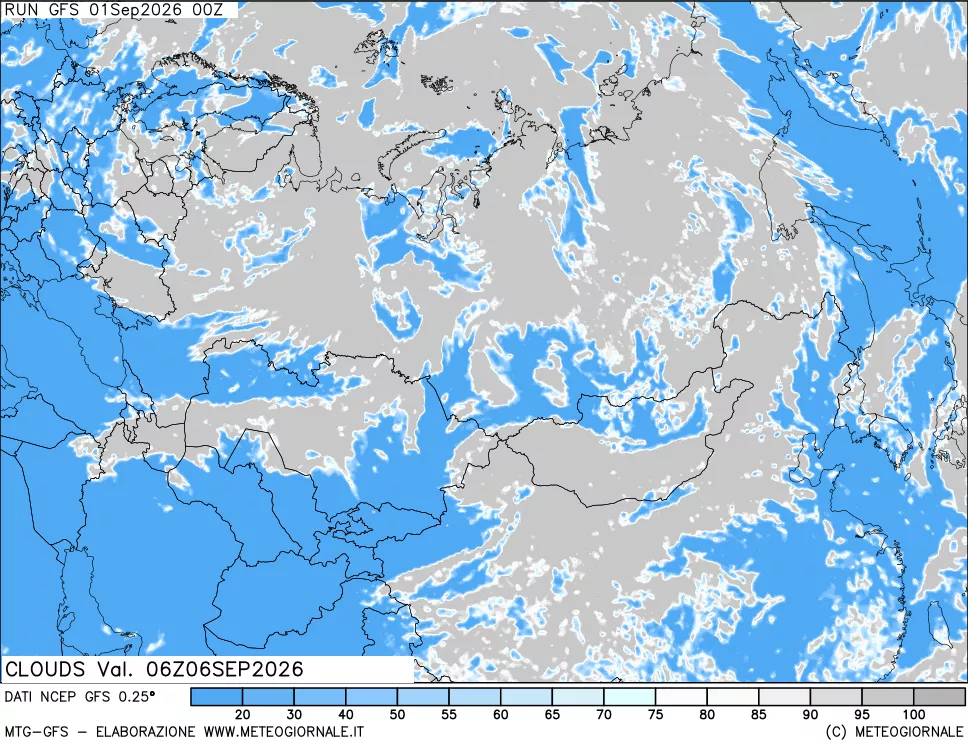 mappa Nuvolosità totale