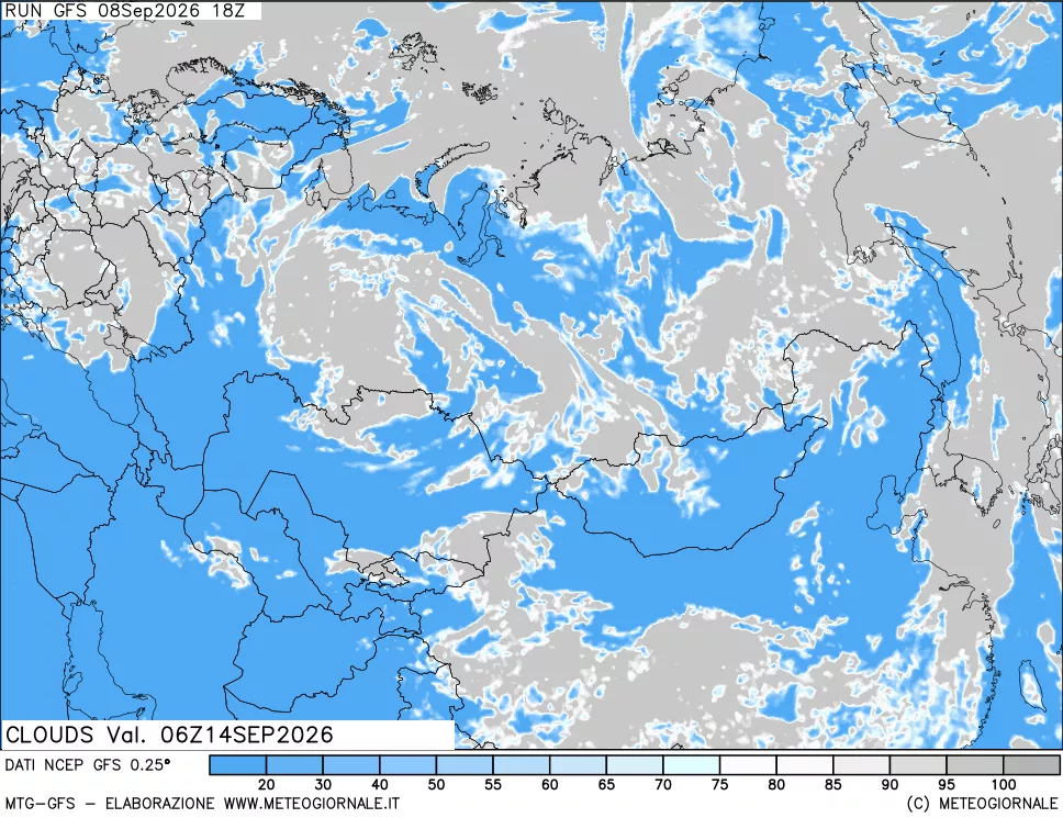 mappa Nuvolosità totale