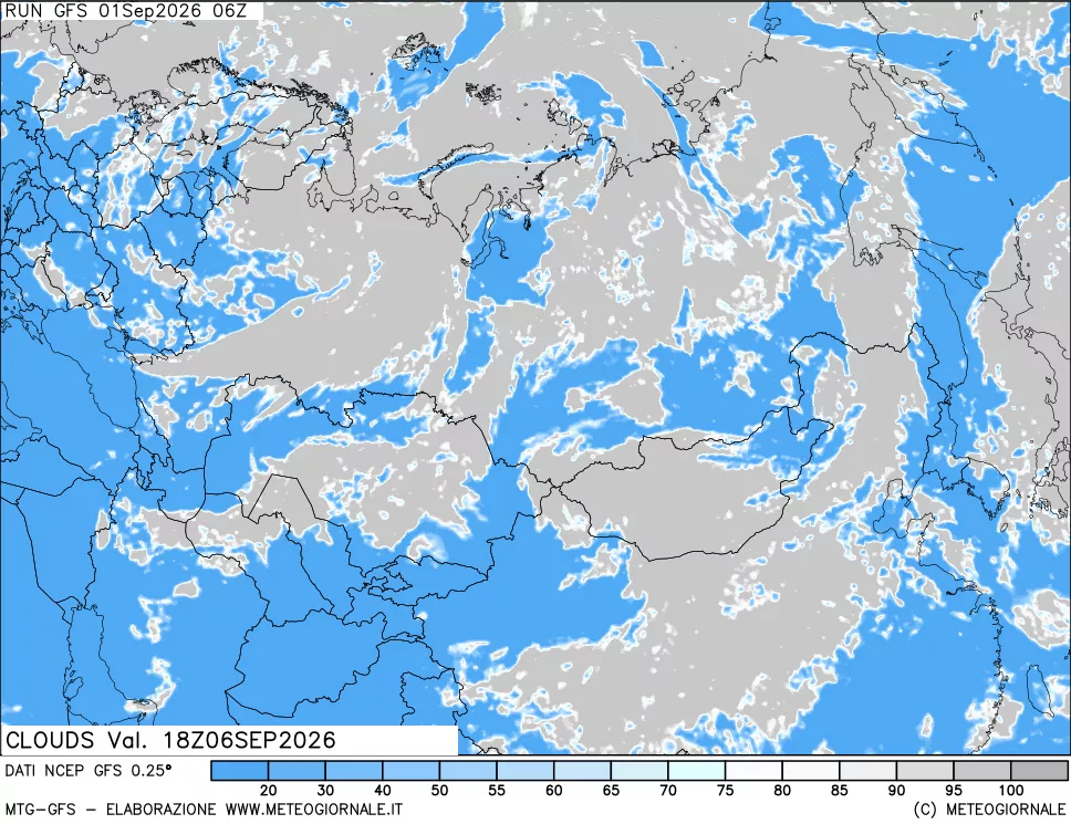 mappa Nuvolosità totale