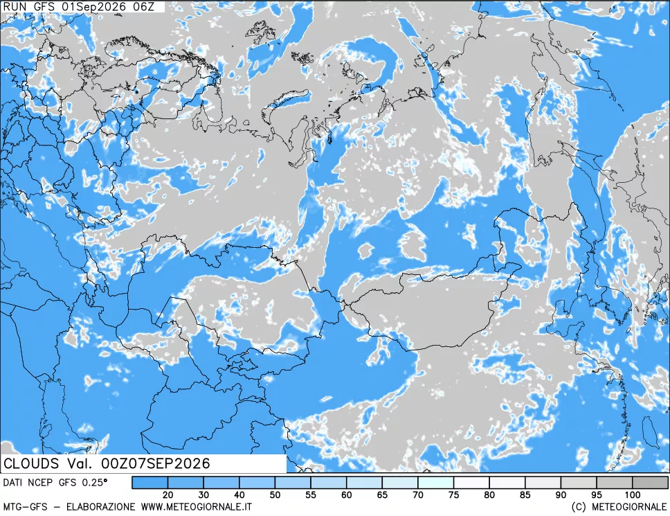 mappa Nuvolosità totale
