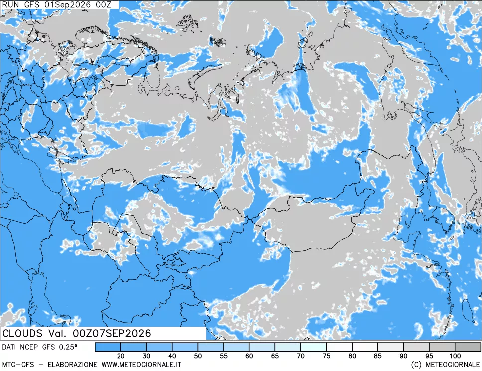 mappa Nuvolosità totale