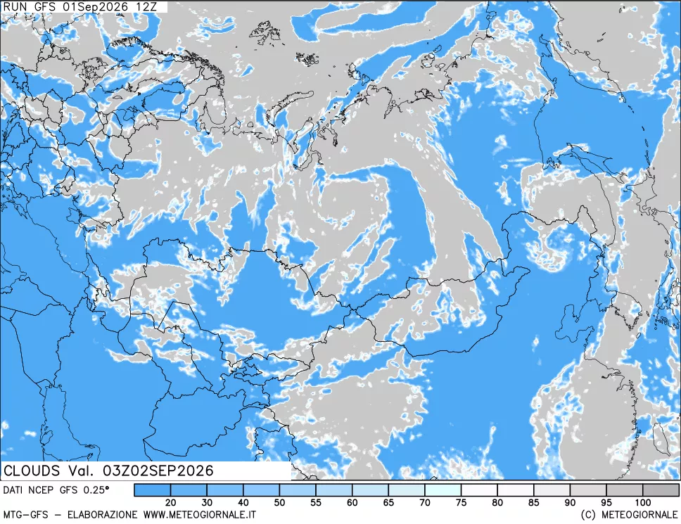 mappa Nuvolosità totale