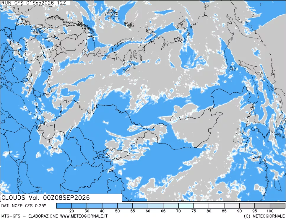 mappa Nuvolosità totale
