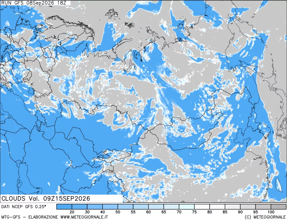 mappa Nuvolosità totale