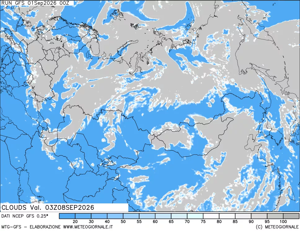 mappa Nuvolosità totale
