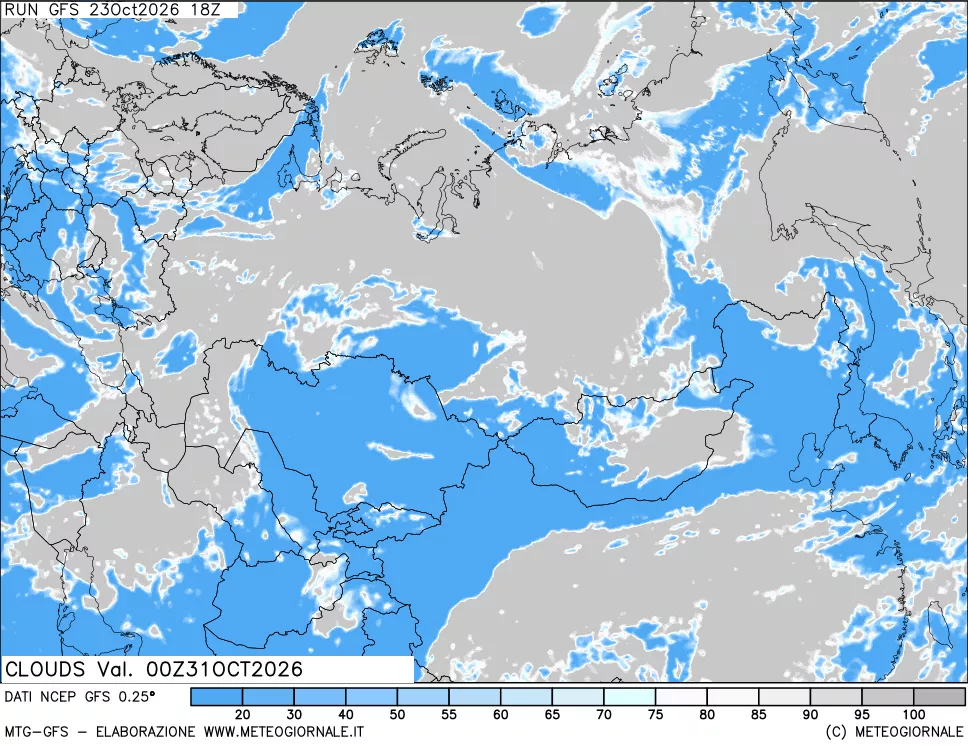 mappa Nuvolosità totale